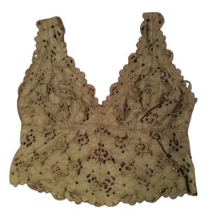 Aerie Lace Bralette in Olive Green Size M Adjustable Straps